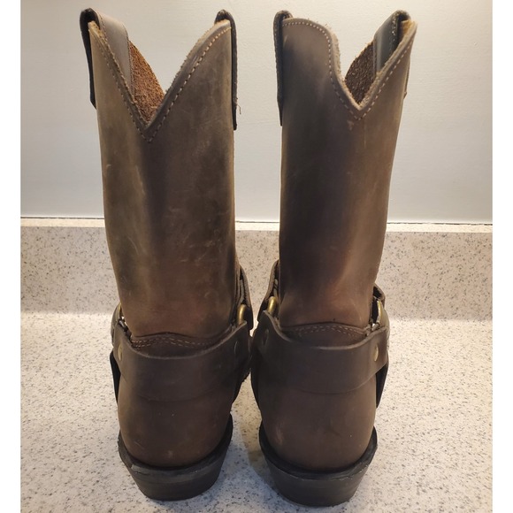 Harley Davidson Brown Harness Womens Biker Boots 7 1/2M Vintage Oil Resistance - Picture 6 of 16